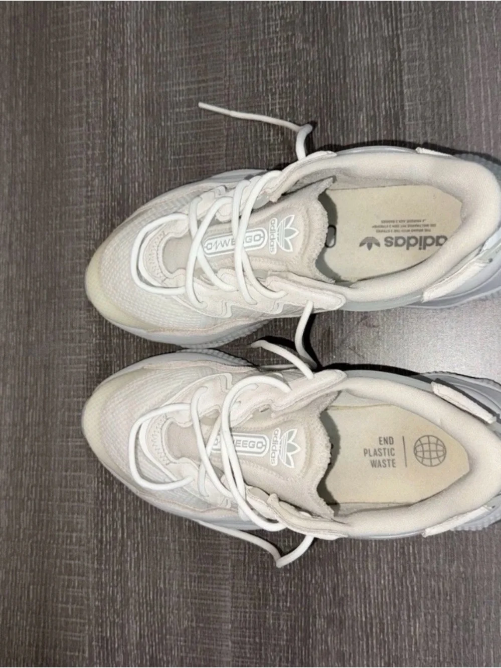 adidas Cream/White Running Sneakers